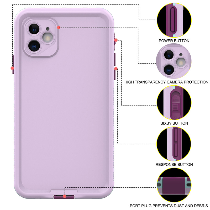 iphone 11 veekindel, täielikult veekindel iphone 11 puhul veekindel (lilla) veekindel ja tahke taustaga