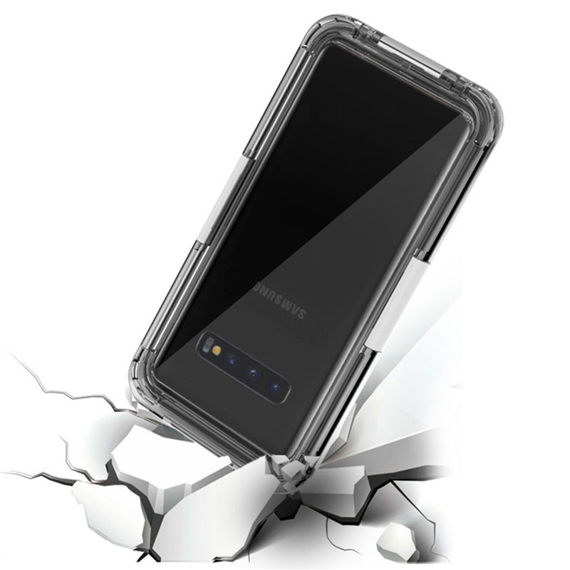 Cásanna fón le huisce iontu, glaoigh ar chás saoil an chosantóra uisce le haghaidh Samsung S10 (White)