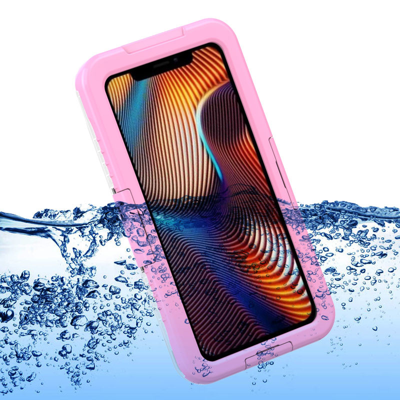 Odav iphone XR-juhtumi veekindel Wher&\ 35; 101; osta veekindel veekindel veekindel kast telefoni ja rahakoti jaoks (“Pink ”)