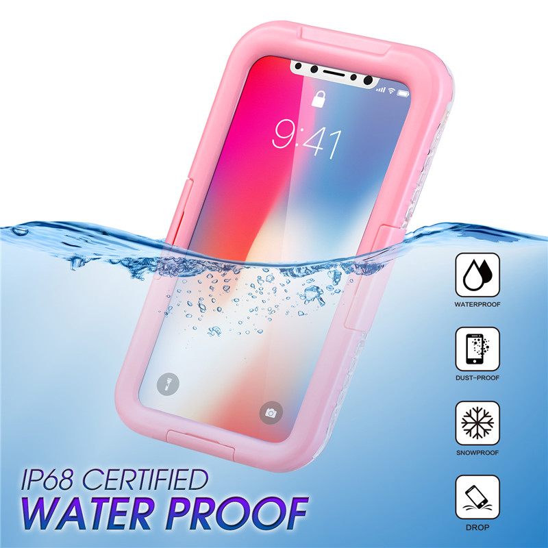 Iphone XR ip68 (veekindel telefonirahakott) kõik veekindel kohver (Pink …)